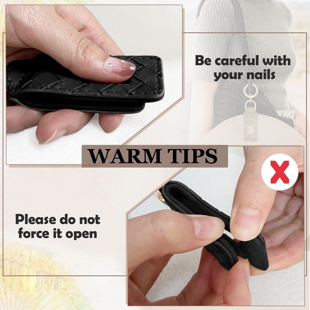 6746 Hat Clip For Travel On Bag Backpack Luggage Fashion Pu Leather - Picture 4 of 5